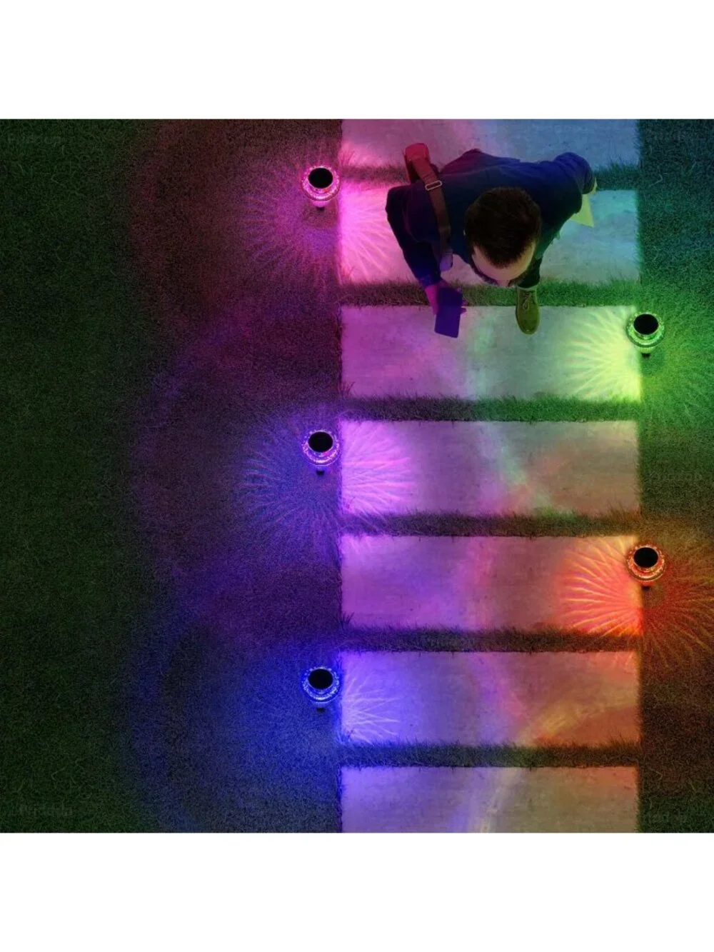 Color Changing LED Solar Christmas Lights - Waterproof Outdoor 8 Pack Decor